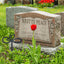 Estaca conmemorativa forma corazón decoración tumba simpatía