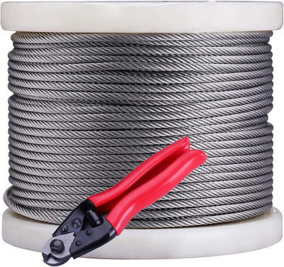 Cuerda alambre acero inox 1/8 para barandilla 500pies
