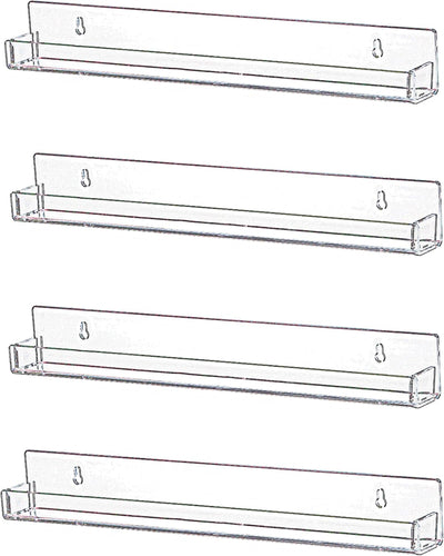 Estantería flotante invisible 4 pzas para vinilos y esmalte