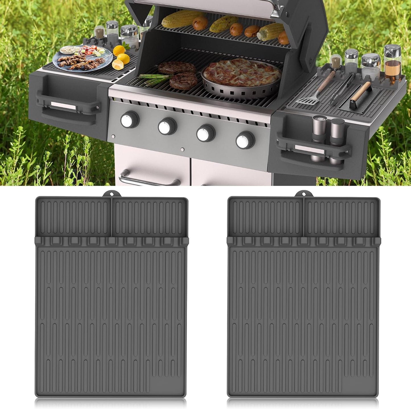 Set herramientas parrilla silicona Blackstone espátula goteo