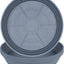 4 Platos Maceta 6pulg Profundos Sin Agujeros Gris