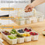 Contenedor 8 compartimentos para aperitivos con tapa y asa