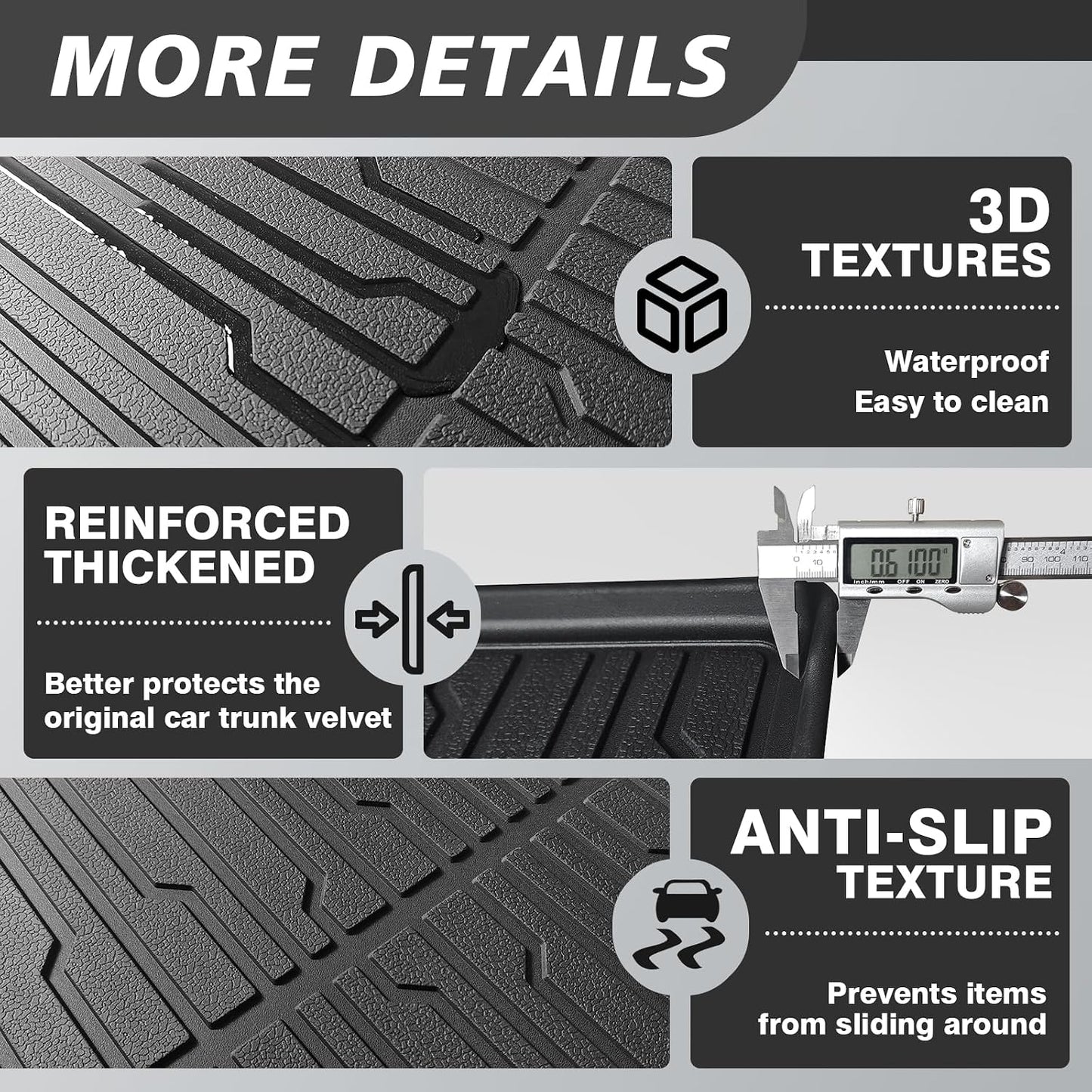 Tapete maletero vehicular comp Mach-E impermeable resistente