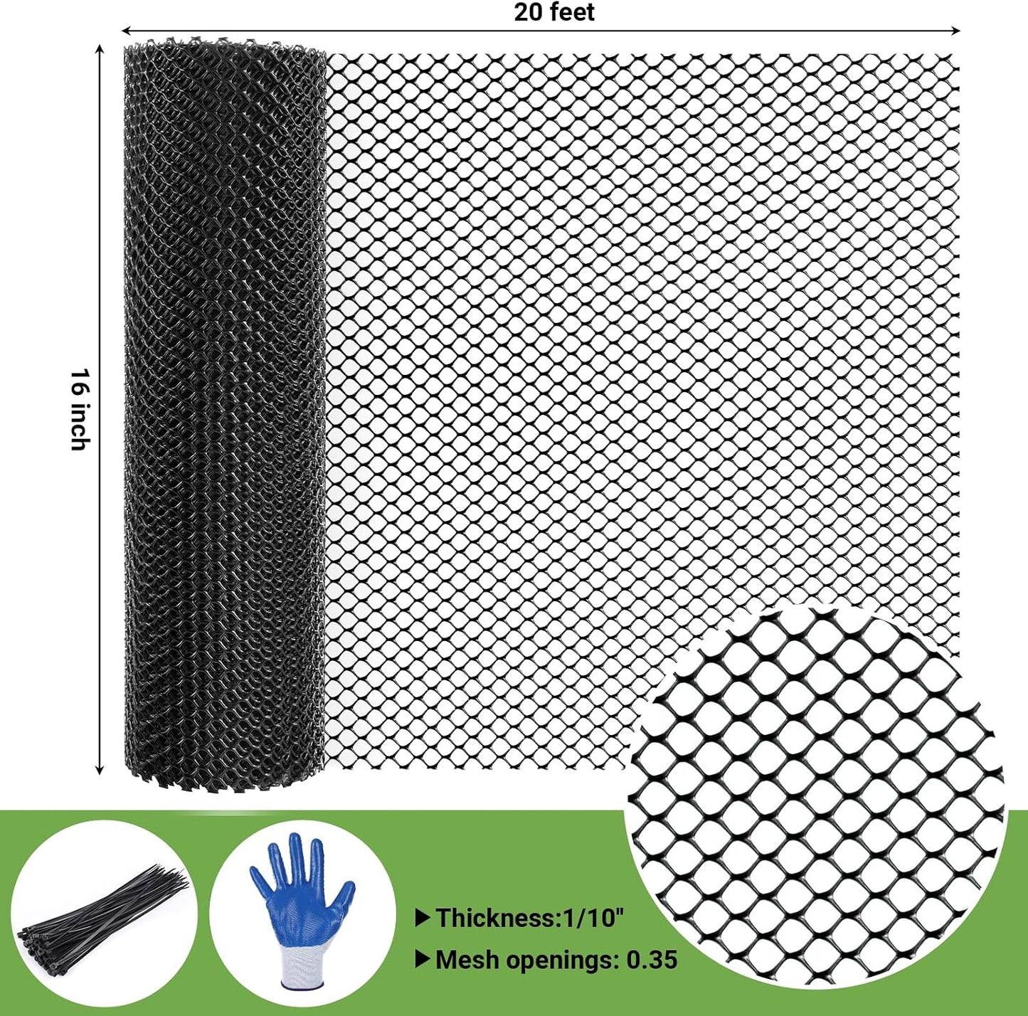 Protectores malla para tronco 16pulg x20pies flexible