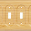 Placa cubierta bambú 4 interruptores palanca tamaño cuádruple