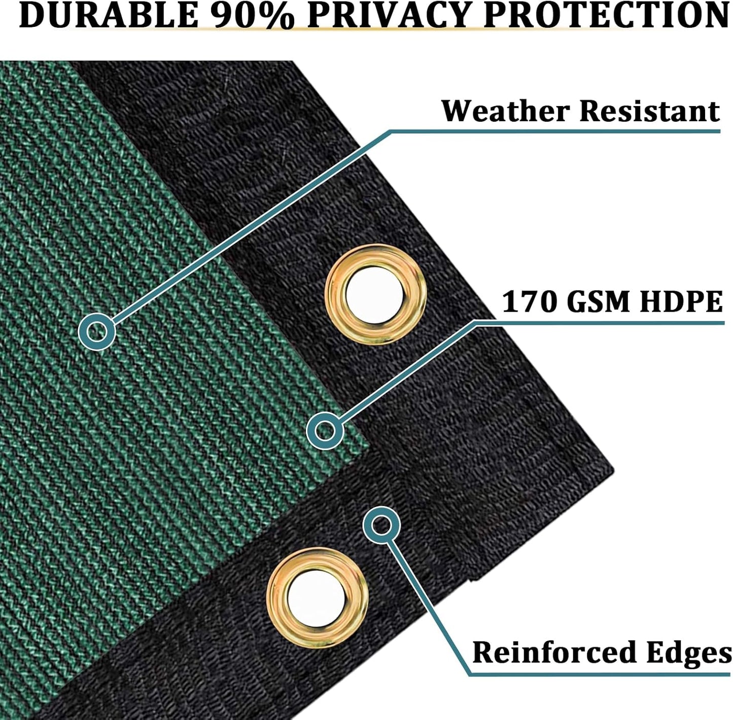 Rejilla privacidad valla 4x25ft color verde