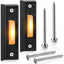 2 Botones Timbre LED con Cable Montaje Pared Negro Luz Calida