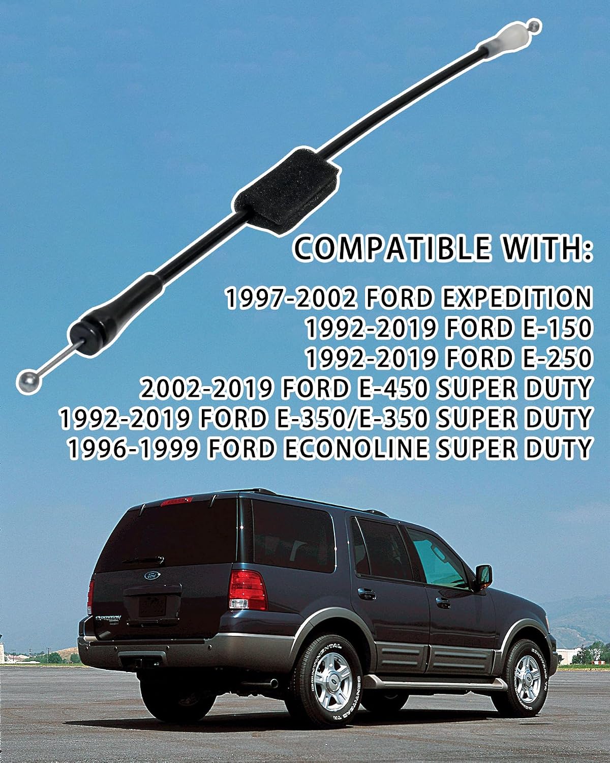 2 Pzas Cable liberación puerta Ford E-150 E-250 97-02