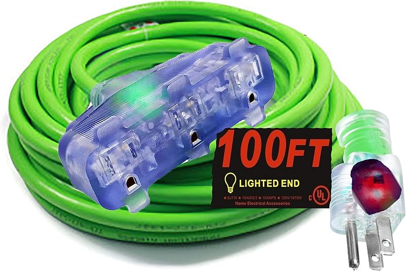 Cable extensión 100ft SJTW 10/3 impermeable 15A