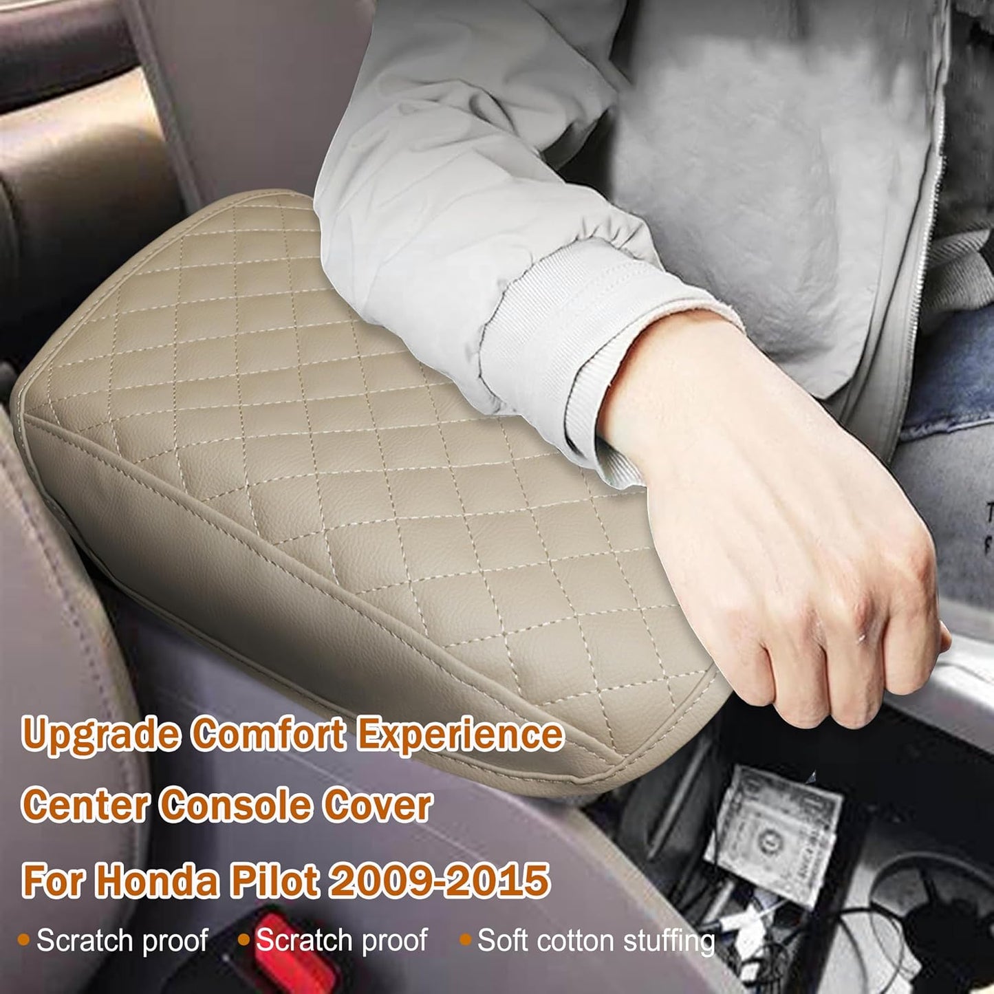 Funda reposabrazos Honda Pilot cuero antiarañazos