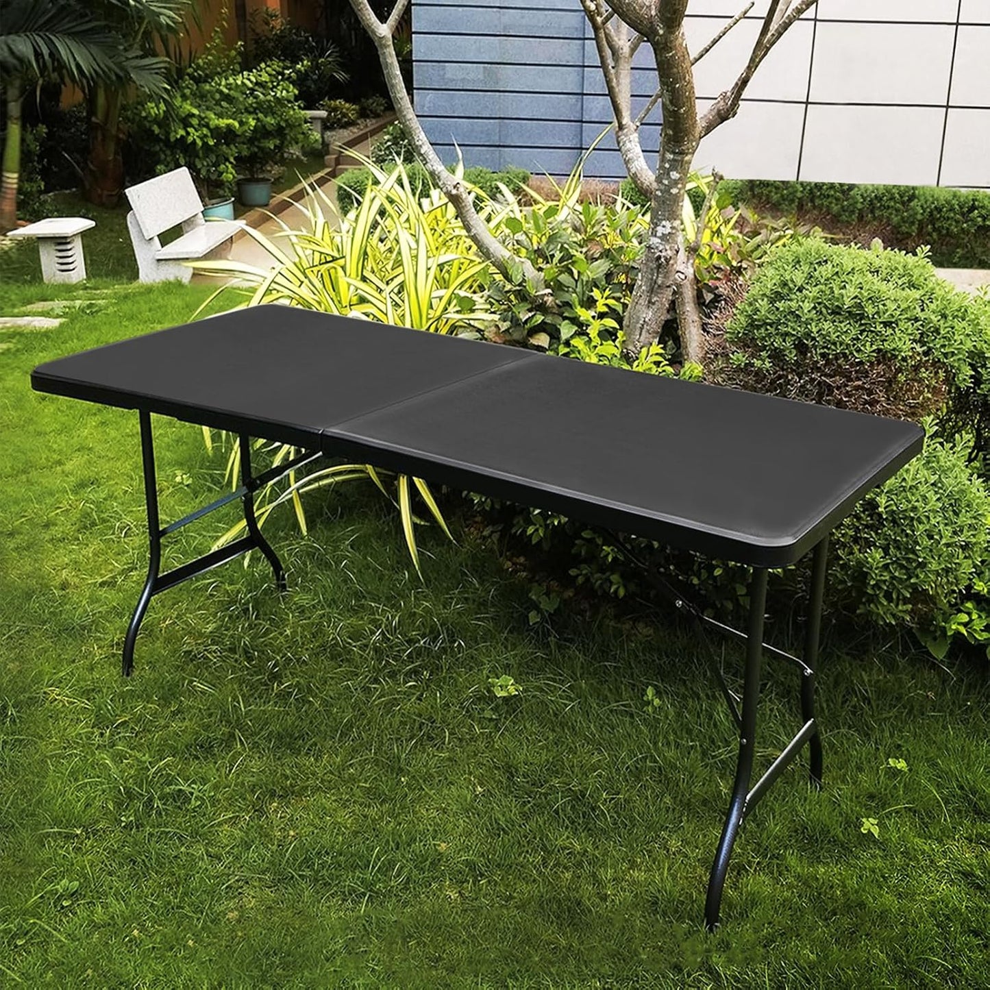 Mesa plegable 8ft cuadrada plástico set camping