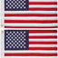 2 Banderas EE.UU. 12x18" Náuticas con Ojales Latón