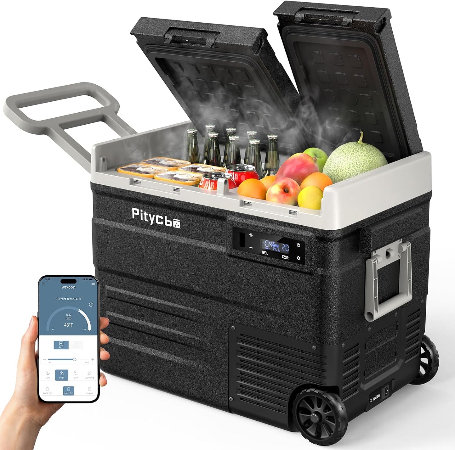 Refrigerador auto 12v doble zona 56qt -4℉—68℉ compresor
