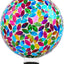 Esfera decorativa vidrio patrón pétalos multicolor 10pulg