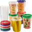 Contenedores plástico 32oz tapas giratorias reutilizables 12 pzas
