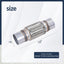 2 Pzas Tubo Escape Acero Inox Trenzado 3x6" 10"