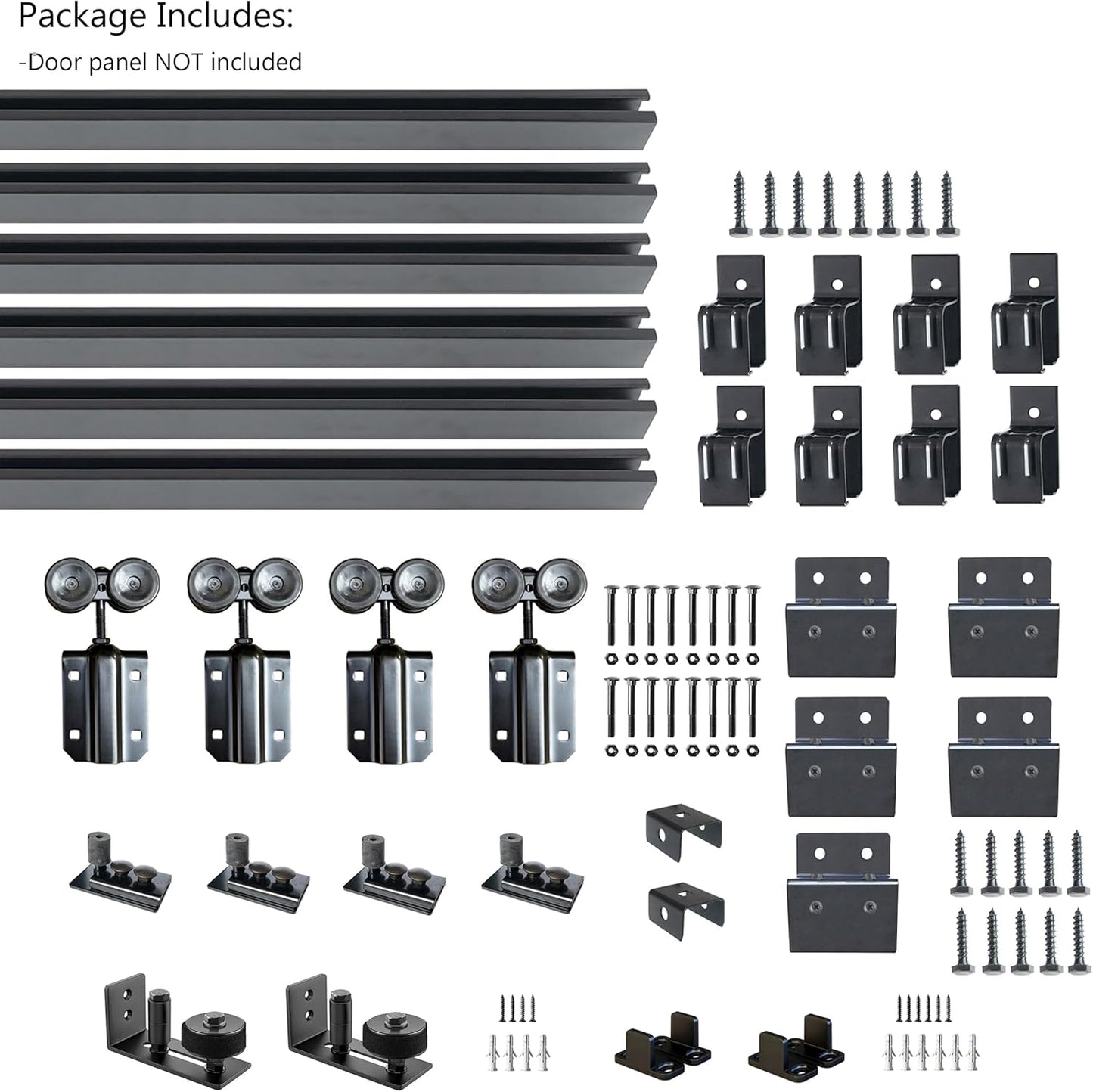 Kit riel puerta corrediza doble exterior 24ft carga 330lb