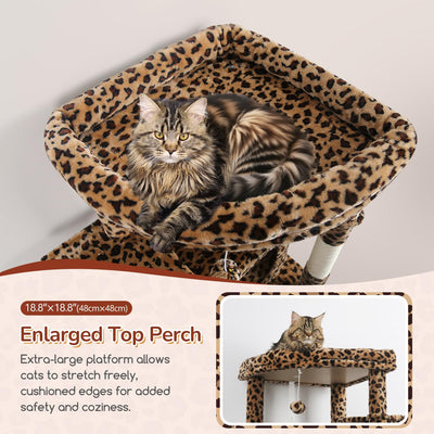Árbol gatos 74pulg con 7 postes sisal 2 condominios