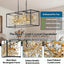 Candelabro cristal negro y dorado 8 luces L38.5 moderna