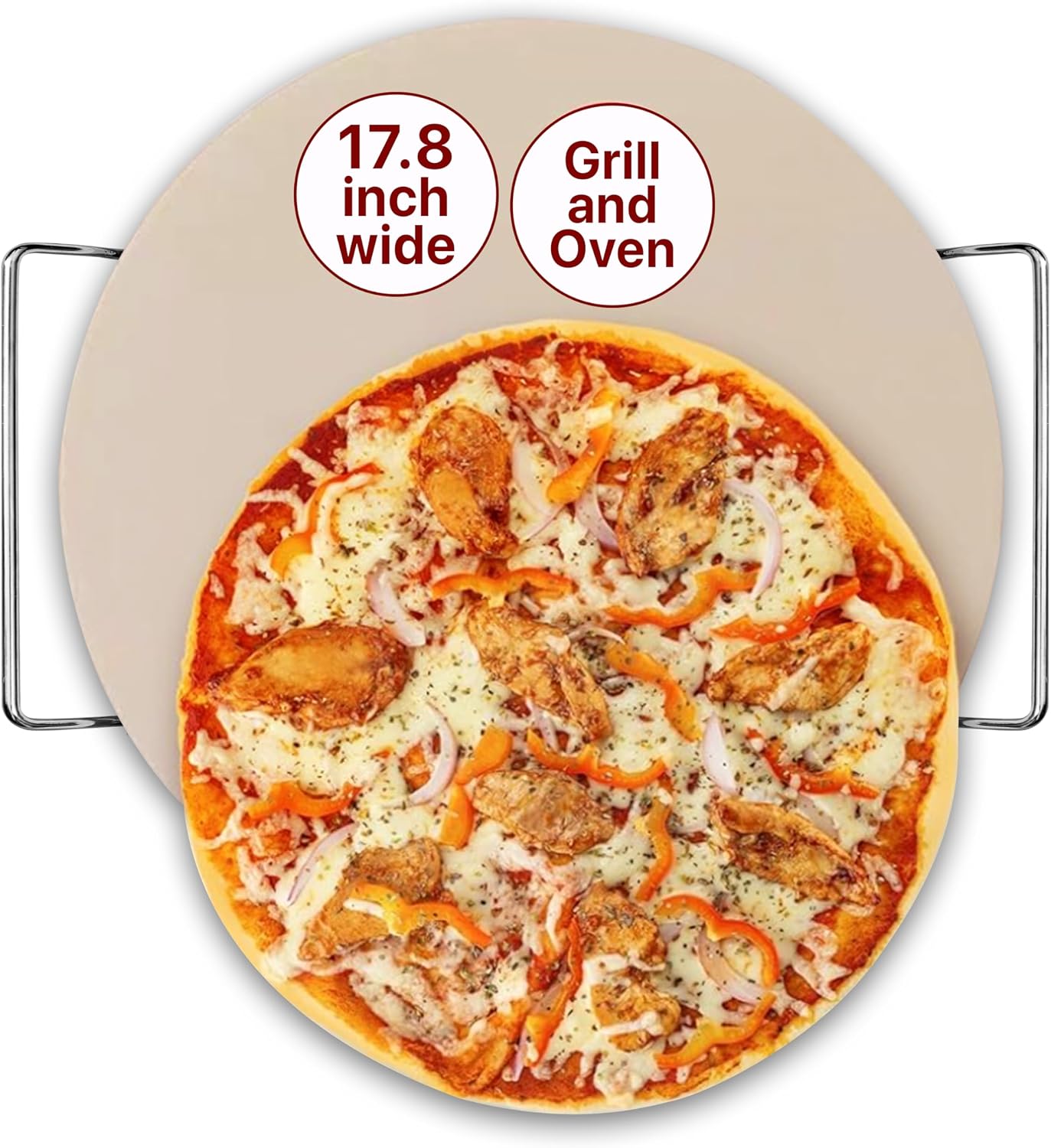 Piedra pizza cerámica 18pulg resistente hasta 1472°F