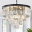 Candelabro moderno de cristal negro 24 colgante estilo