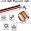 Enchufe luz remolque 3 cables arnés coleta ángulo recto