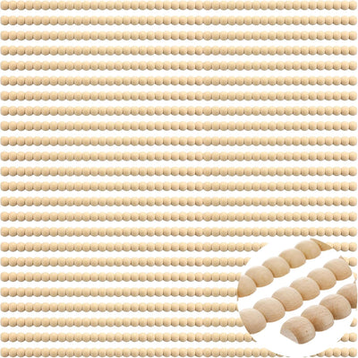 24 Pzas Molduras Madera Cuentas 15.75pulg 3D
