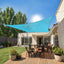 Toldo Vela Rectangular 8x12ft Color Turquesa para Jardín