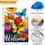 Bandera jardín floral 12x18pulg doble cara arpillera