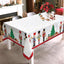 Mantel navideño impermeable rojo 60x84pulg para fiesta cocina