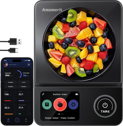 Báscula cocina inteligente con app 27 nutrientes