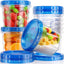 Pack 8 Recipientes Plástico 24oz Sin BPA Tapas Giratorias