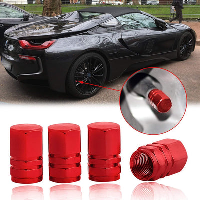 Tapones vástago válvula neumático aluminio anodizado universal rojo