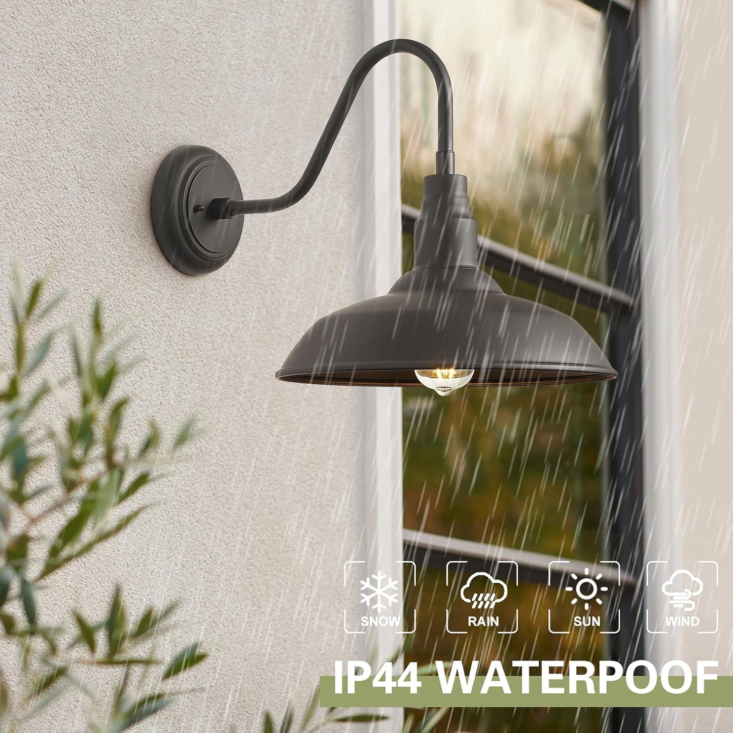 Luz exterior cúpula 14pulg bronce oscuro aplique