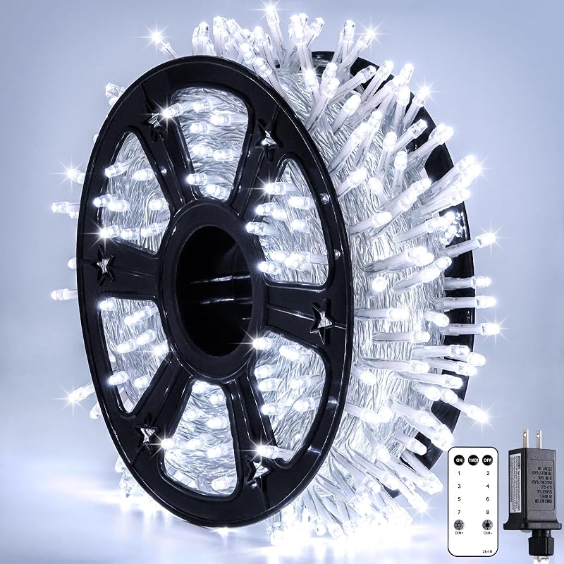 Cable LED 720 luces blancas 230ft 8 modos navidad