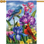 Bandera bienvenida primavera 28x40" doble cara arpillera