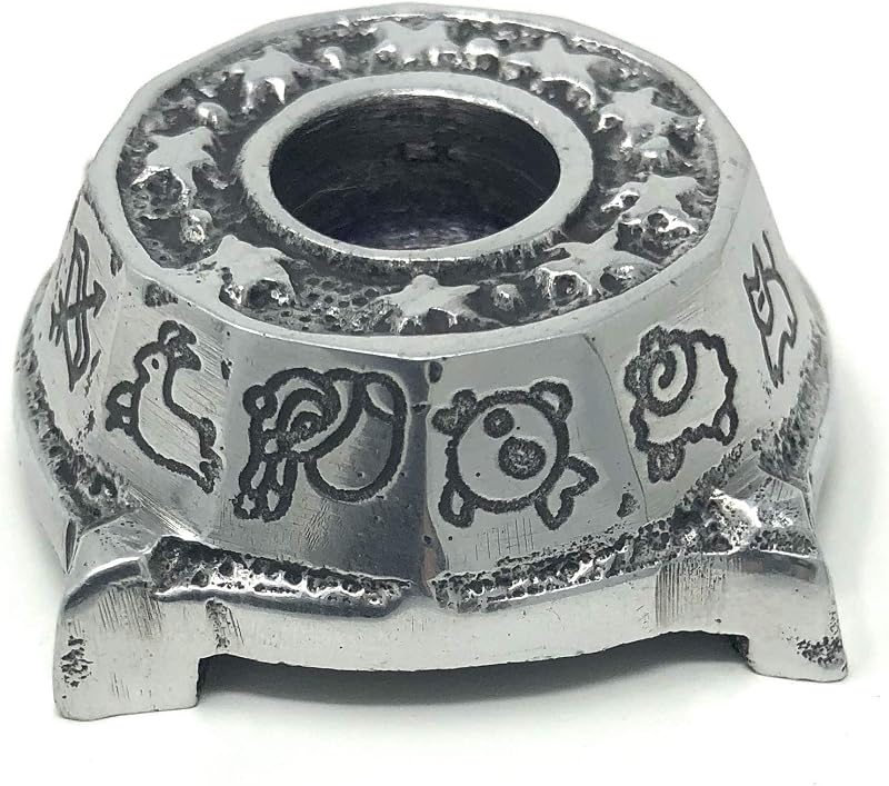 Portavelas aluminio zodiac 2pulg soporte decorativo