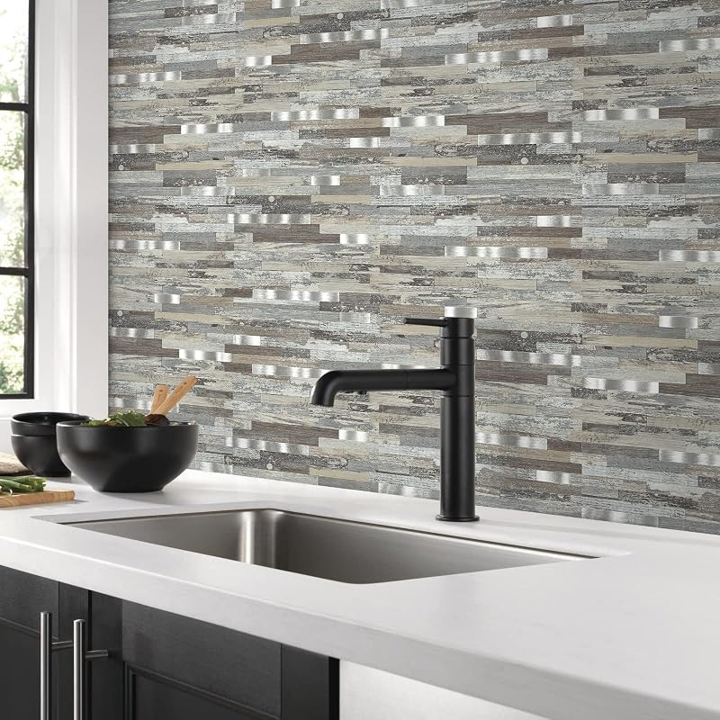 10 Pzas Azulejos Mosaico PVC para Salpicaduras