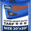 Lona impermeable 20x20ft grosor 0.63" ojales metal