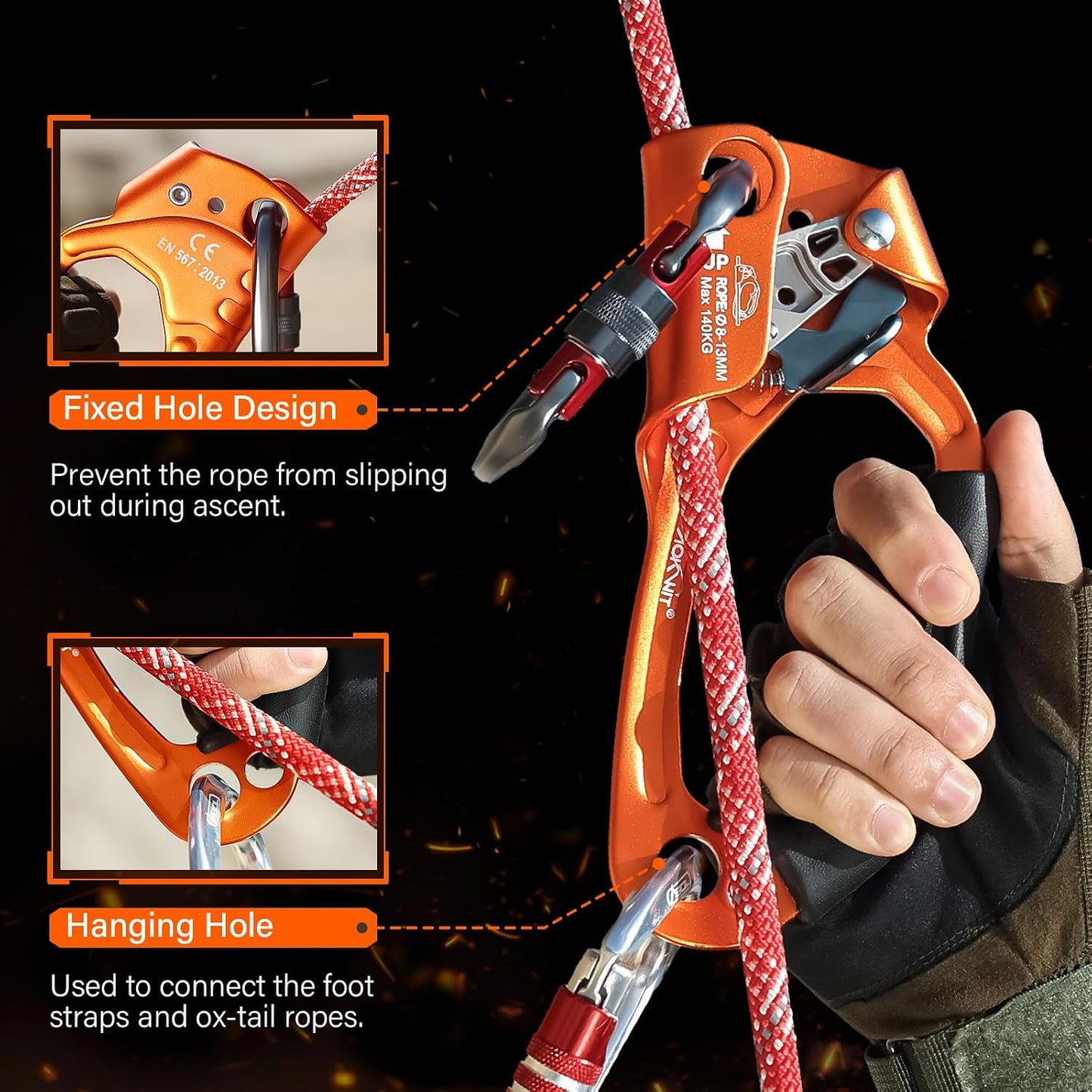 Cuerda aluminio para escalada certificada UIAA y CE