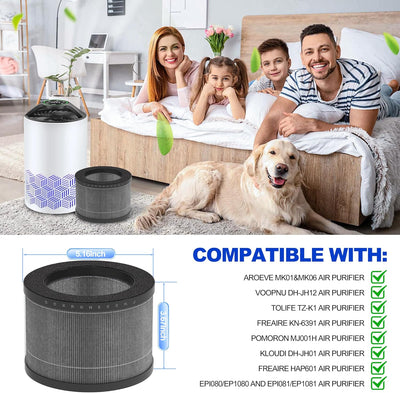 Filtro HEPA repuesto para purificador aire VOOPNU DH-JH12