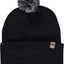 Gorro punto lana merina pompón invierno