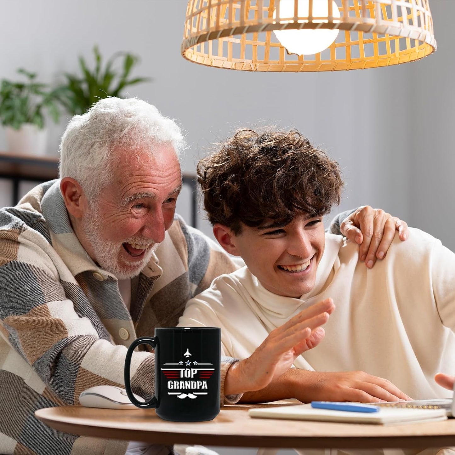 Taza Cerámica Top Grandpa 15oz para Café y Té