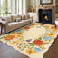 Alfombra lavable 9x12ft moderna antiderrap amarilla