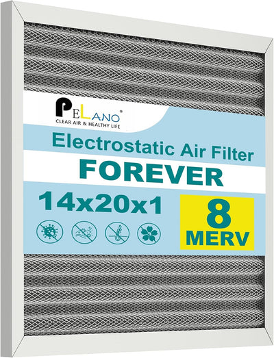 Filtro aire reutilizable electrostático MERV 8 14x20x1