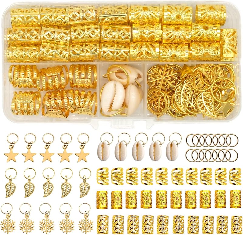 102 Pzas Joyas para Rastas Mujer Trenzas Anillos