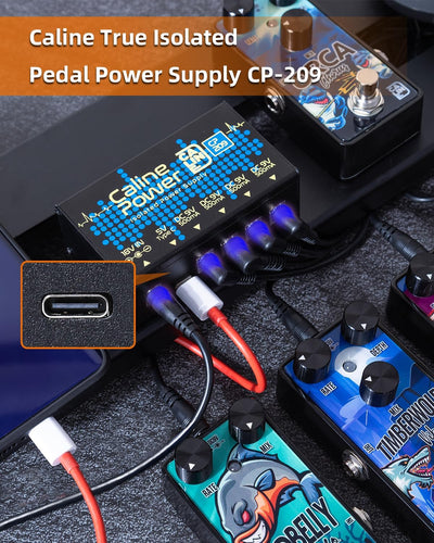 Fuente alimentación pedal guitarra 9V 500mA salida tipo C