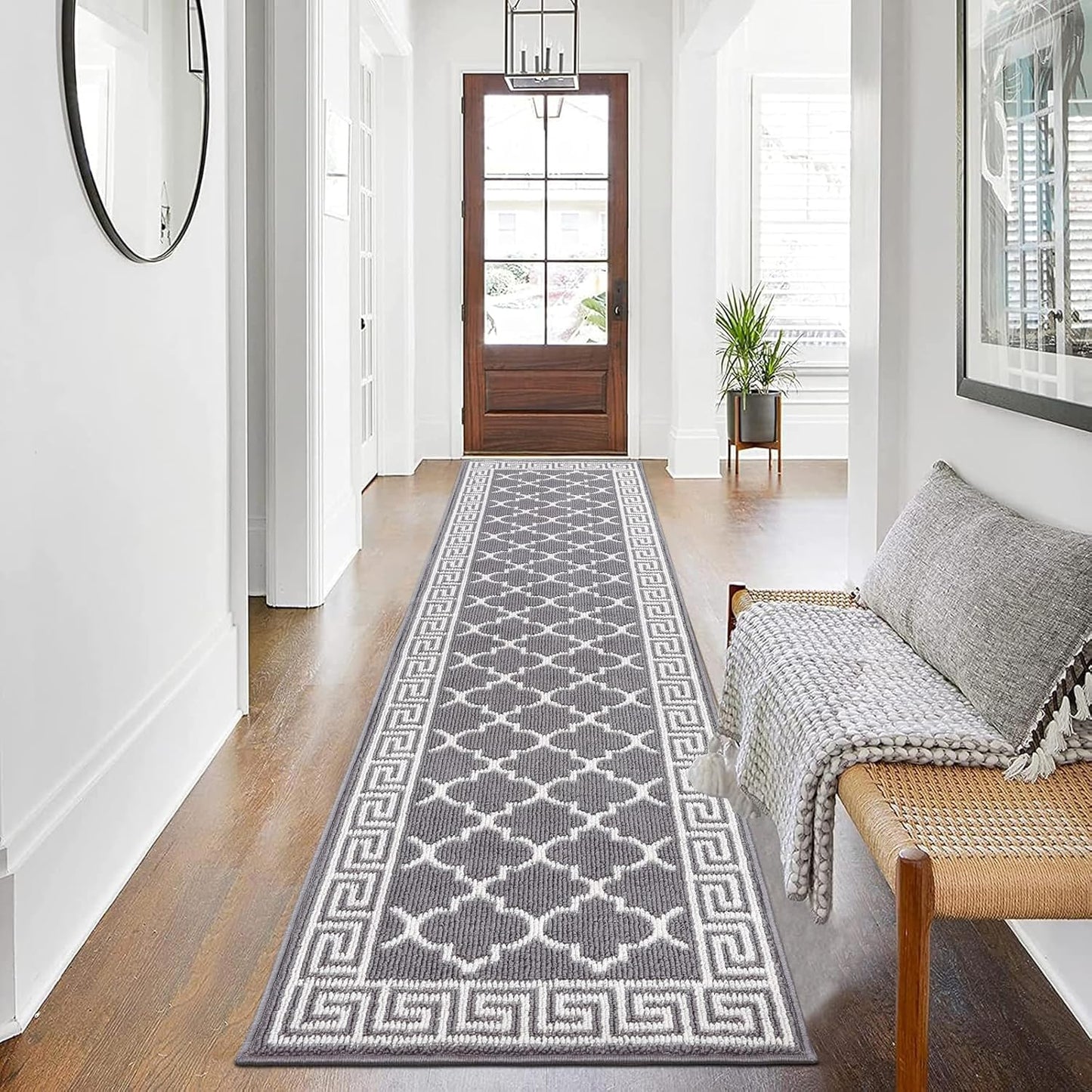 Alfombra pasillo 2x8ft antiderrap lavable para baño