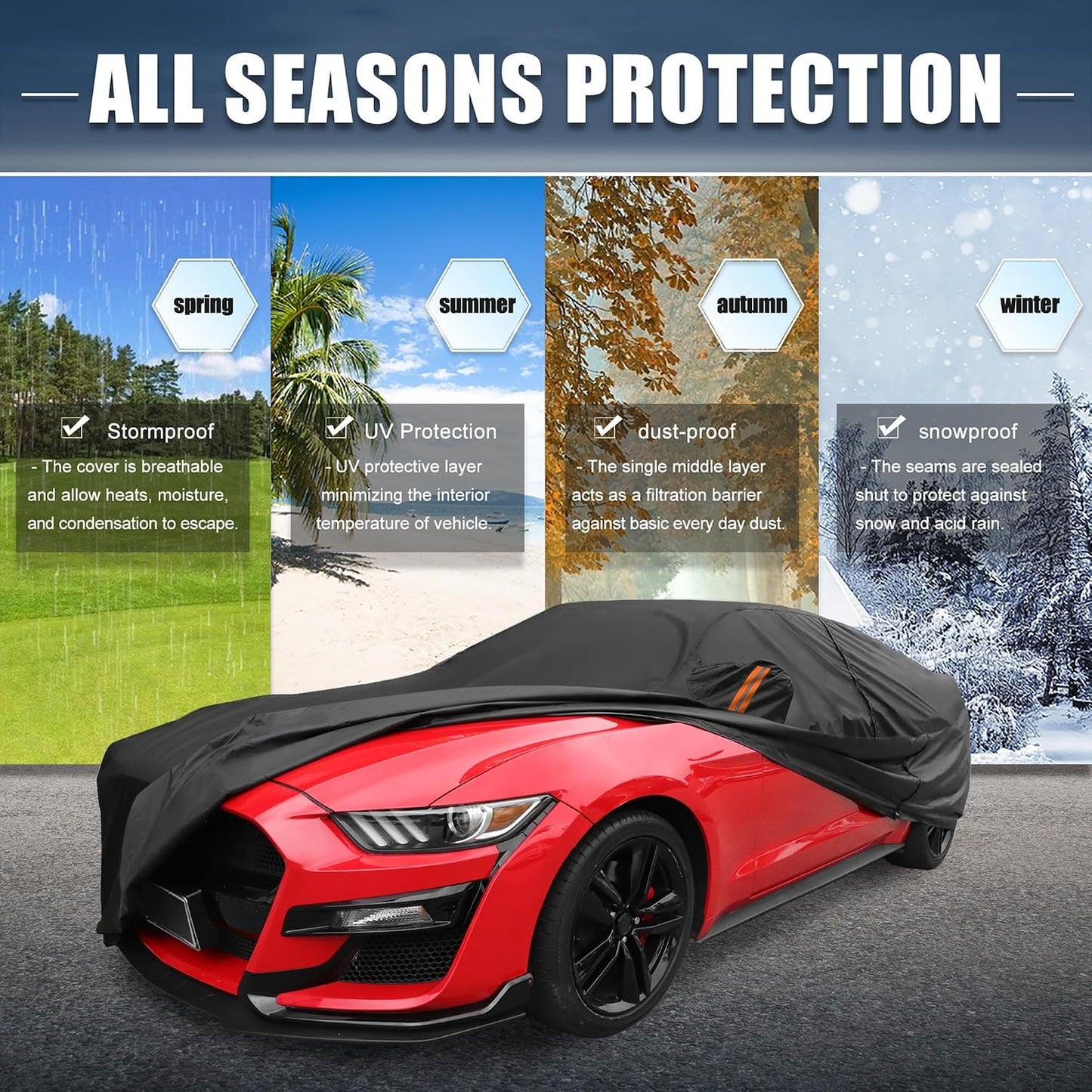 Funda coche Ford Mustang aluminio impermeable sol lluvia