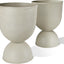 Macetas plástico pedestal beige 15pulg 2 pzas con drenaje